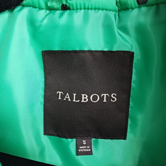 Talbots Green Polka Dot Down Quilted Puffer Vest Womens Small - Picture 5 of 13